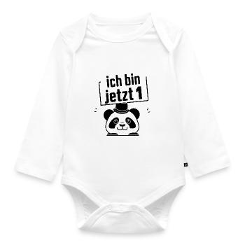 1. Geburtstag 1 Jahr alt Geschenkidee - Baby Bio-Langarm-Body - Weiß - Vorne