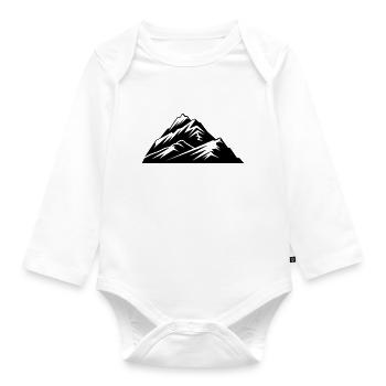 Mountain - Organic Longsleeve Baby Bodysuit - white - Front