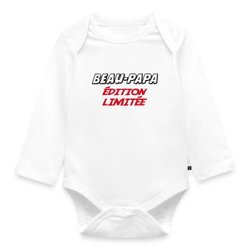 BEAUTIFUL DAD limitierte Auflage - Baby Bio-Langarm-Body - Weiß - Vorne