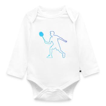 Badminton Badminton Squash Joueur de badminton masculin - Body Bébé bio manches longues - blanc - Devant