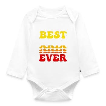 Niedliche beste Aria aller Zeiten - Groovy Vintage Custom Aria - Baby Bio-Langarm-Body - Weiß - Vorne