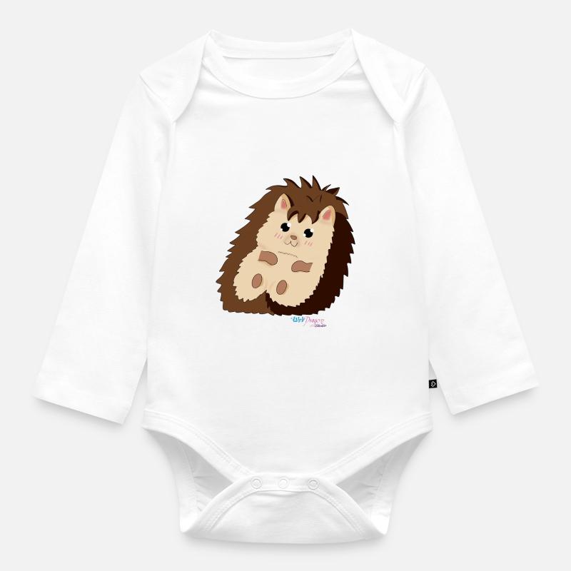 Igelchen Karla - Baby Bio-Langarm-Body - Weiß