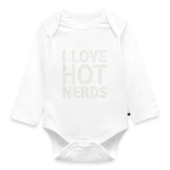 I Love Hot Nerds 16 - Baby Bio-Langarm-Body - Weiß - Vorne