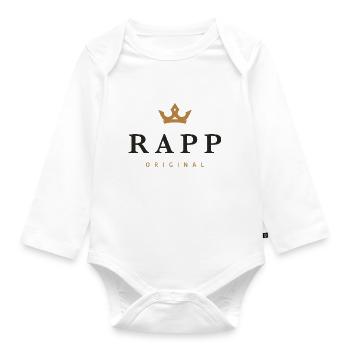 Rapp Original Familienlogo - Baby Bio-Langarm-Body - Weiß - Vorne