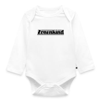 Zonenkind Schriftzug (Farbe änderbar) - Baby Bio-Langarm-Body - Weiß - Vorne