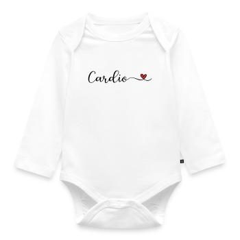 Cardio with a Heart - Organic Longsleeve Baby Bodysuit - white - Front
