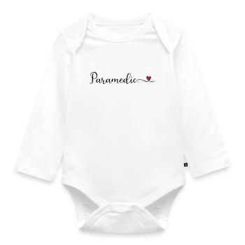 Paramedic - Organic Longsleeve Baby Bodysuit - white - Front
