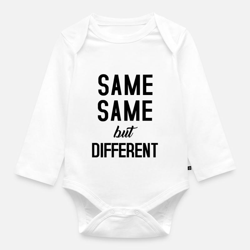 Same Same - Baby Bio-Langarm-Body - Weiß