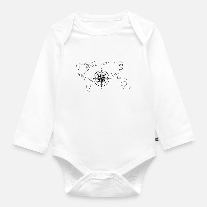 découverte - Body Bébé bio manches longues - blanc