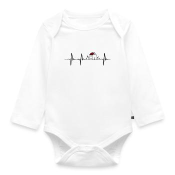 Heartbeat Architecture - Organic Longsleeve Baby Bodysuit - white - Front