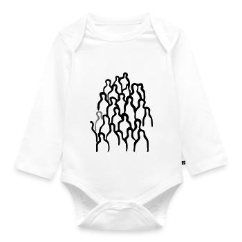 Protestieren - Baby Bio-Langarm-Body - Weiß - Vorne