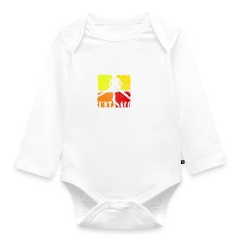 Stunt Roller Kickboard Stuntscooter Shirt - Baby Bio-Langarm-Body - Weiß - Vorne