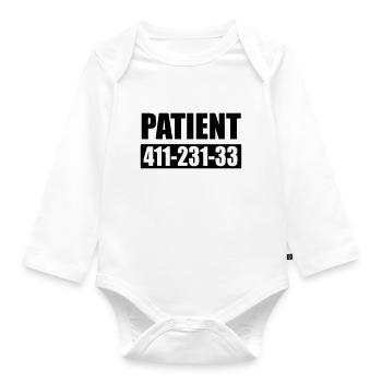 Patient 666 - Baby Bio-Langarm-Body - Weiß - Vorne