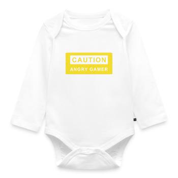 Gamer. Gaming. Joystick. Geschenk. Geschenkidee - Baby Bio-Langarm-Body - Weiß - Vorne