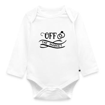 Hen Party JGA Wedding Gift - Organic Longsleeve Baby Bodysuit - white - Front