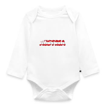 Autriche avec des montagnes - Body Bébé bio manches longues - blanc - Devant