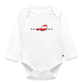 Austria - Organic Longsleeve Baby Bodysuit - white - Front