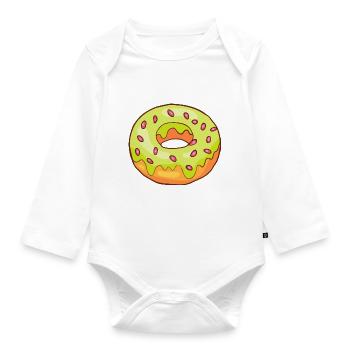Donuts Confiserie Cookie Törtchen Kuchen Torten - Baby Bio-Langarm-Body - Weiß - Vorne