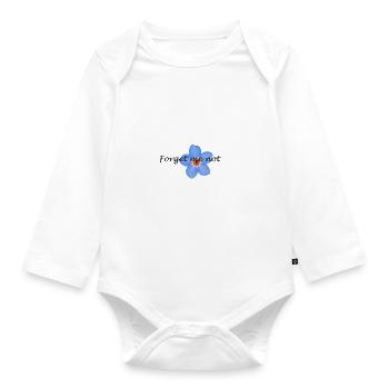 Forget me not - Organic Longsleeve Baby Bodysuit - white - Front