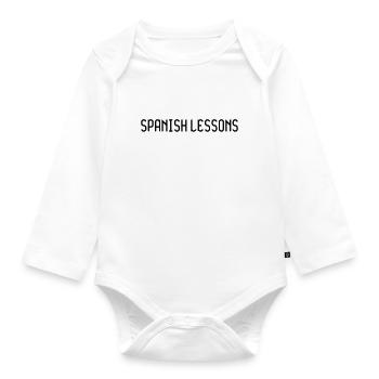 I dont take spanish lesson Reggaeton Latin Music - Organic Longsleeve Baby Bodysuit - white - Front