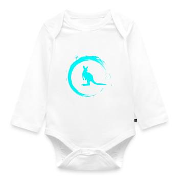 Kangaroo - Baby Bio-Langarm-Body - Weiß - Vorne