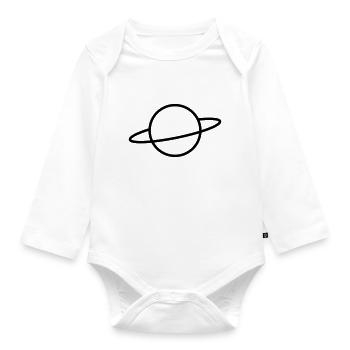 planet - Organic Longsleeve Baby Bodysuit - white - Front