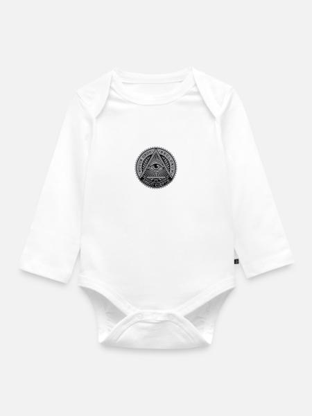 Illuminati Agency - Baby Bio-Langarm-Body - Weiß