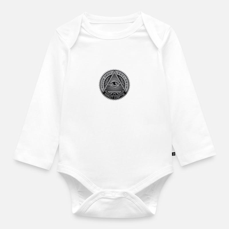 Agence Illuminati - Body Bébé bio manches longues - blanc