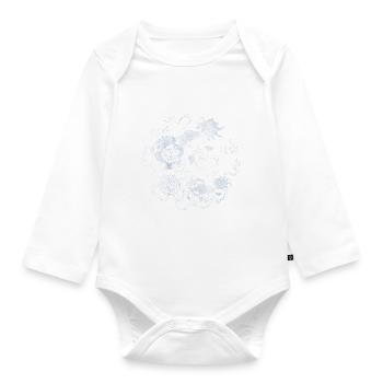 Chinese Tattoo Dragon - Baby Bio-Langarm-Body - Weiß - Vorne