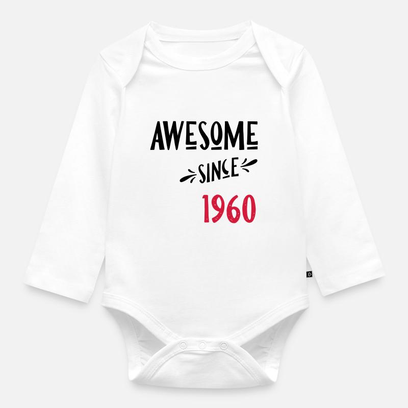 since1960 - Body Bébé bio manches longues - blanc
