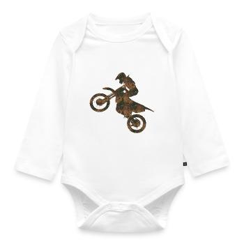 Rost Motocross - Baby Bio-Langarm-Body - Weiß - Vorne