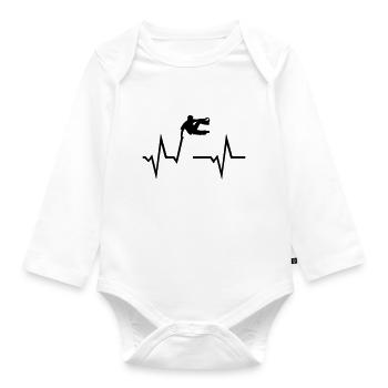 Parkour Freerunning & ECG Heartbeat - Body Bébé bio manches longues - blanc - Devant