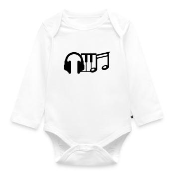 dj - Baby Bio-Langarm-Body - Weiß - Vorne