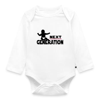 Baby Birthday Gift Sayings Generation Funny - Organic Longsleeve Baby Bodysuit - white - Front