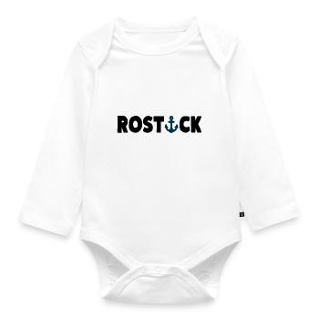ROSTOCK Hansestadt Anker - Baby Bio-Langarm-Body - Weiß - Vorne