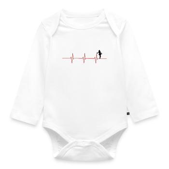 Heartbeat cleaning - Organic Longsleeve Baby Bodysuit - white - Front