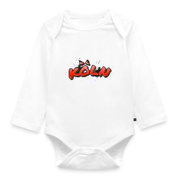 Köln Splash Kölle Cologne - Baby Bio-Langarm-Body - Weiß - Vorne