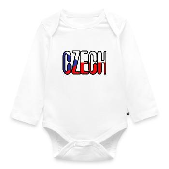 I Love Czech - Organic Longsleeve Baby Bodysuit - white - Front