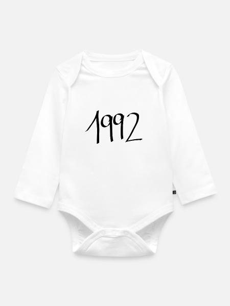 1992 - Baby Bio-Langarm-Body - Weiß