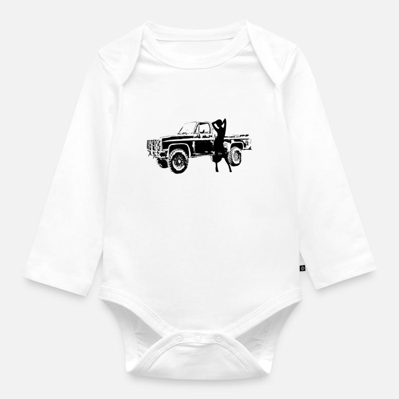 Auto - Baby Bio-Langarm-Body - Weiß