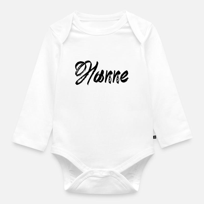 Hanne - Organic Longsleeve Baby Bodysuit - white