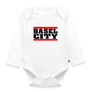 BASEL CITY - Baby Bio-Langarm-Body - Weiß - Vorne