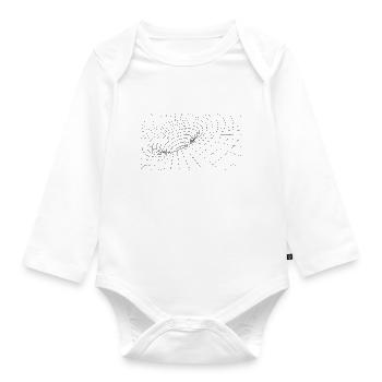 Schwarzes Loch Black Hole - Baby Bio-Langarm-Body - Weiß - Vorne