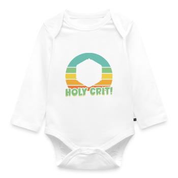 Holy crit,Gaming - Organic Longsleeve Baby Bodysuit - white - Front
