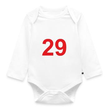 Ich bin 29 wie oft wollt ihr mich noch fragen? - Baby Bio-Langarm-Body - Weiß - Vorne