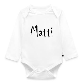 matti - Baby Bio-Langarm-Body - Weiß - Vorne