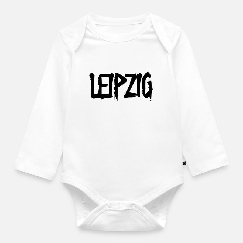 Leipzig - Baby Bio-Langarm-Body - Weiß