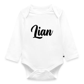 Lian - Baby Bio-Langarm-Body - Weiß - Vorne