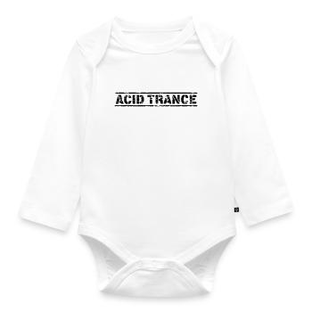 Acid Trance - Baby Bio-Langarm-Body - Weiß - Vorne