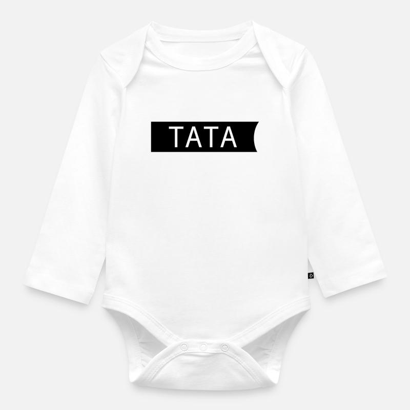 papa - Body Bébé bio manches longues - blanc